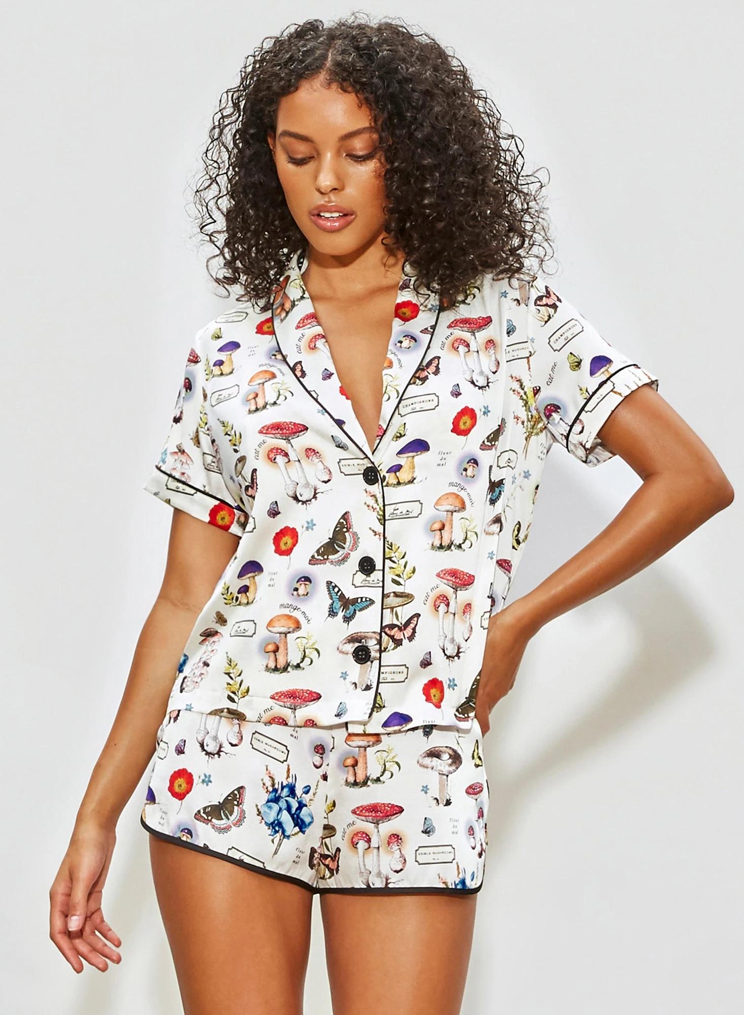 Fleur Du Mal Magical Mushroom Short Sleeve PJ Top 3 Fleur Du Mal Magical Mushroom Short Sleeve PJ Top