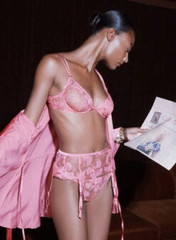 Fleur Du Mal Harper Embroidery Garter Belt