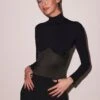 Fleur Du Mal Mock Neck Long Sleeve Bodysuit 1 Fleur Du Mal Mock Neck Long Sleeve Bodysuit -Luxury Bra Store FDM 012424 11104 full