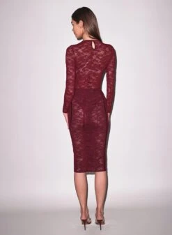 Fleur Du Mal Le Stretch Lace Long Sleeve Bodysuit -Luxury Bra Store FDM 012724 18878full