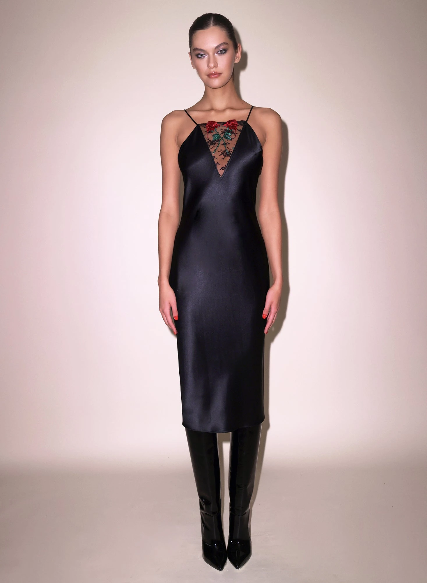 Fleur Du Mal Vampire Rose Embroidery Slip Dress 4 Fleur Du Mal Vampire Rose Embroidery Slip Dress - Image 2