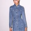 Fleur Du Mal Denim Shirt Dress 2 Fleur Du Mal Denim Shirt Dress -Luxury Bra Store FDM 041125 10539 full