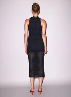 Fleur Du Mal Lace Pointelle Midi Racer Dress -Luxury Bra Store FDM 050525 21659full