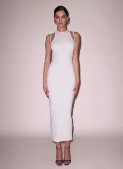 Fleur Du Mal Strappy Ribbed Maxi Dress