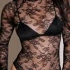 Fleur Du Mal High Neck Lace Bodysuit -Luxury Bra Store FDM 071723 1 5049full
