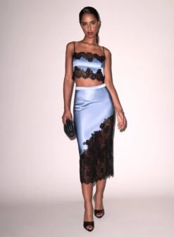 Fleur Du Mal Silk & Lace Scallop Midi Skirt 10 Fleur Du Mal Silk & Lace Scallop Midi Skirt -Luxury Bra Store FDM 072524 57829 full 1