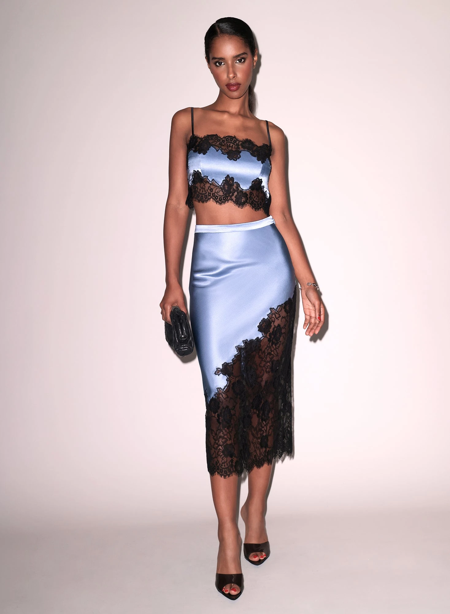 Fleur Du Mal Silk & Lace Scallop Midi Skirt 5 Fleur Du Mal Silk & Lace Scallop Midi Skirt - Image 3