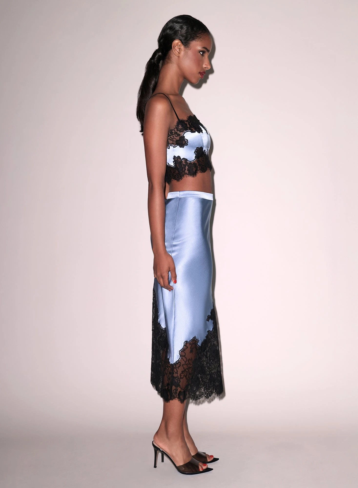 Fleur Du Mal Silk & Lace Scallop Midi Skirt 7 Fleur Du Mal Silk & Lace Scallop Midi Skirt - Image 5