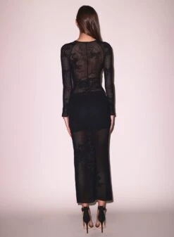 Fleur Du Mal Lace Pointelle Maxi Skirt -Luxury Bra Store FDM 091124 74652 2full 1