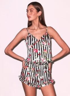 Fleur Du Mal Cherry Rose Ruffle Cami