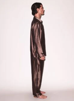 Fleur Du Mal Men's Jacquard PJ Top -Luxury Bra Store FDM 112124 105403 1 full