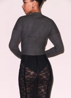 Fleur Du Mal Knit Zip Bustier Cardigan 15 Fleur Du Mal Knit Zip Bustier Cardigan -Luxury Bra Store FDM 112124 108866 full