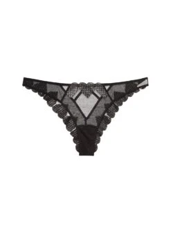 Fleur Du Mal Heart Embroidery Cheeky 10 Fleur Du Mal Heart Embroidery Cheeky -Luxury Bra Store HeartEmbroideryCheekyBlack