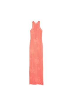 Fleur Du Mal Lace Pointelle Maxi Dress 13 Fleur Du Mal Lace Pointelle Maxi Dress -Luxury Bra Store LacePointelleMaxiTangerineflat