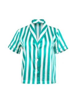 Fleur Du Mal Riviera Stripe PJ Top 10 Fleur Du Mal Riviera Stripe PJ Top -Luxury Bra Store RivieraStripePJTop flat