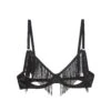 Fleur Du Mal Fringe Ouvert Bra 1 Fleur Du Mal Fringe Ouvert Bra -Luxury Bra Store blackfringebraflat1