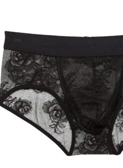 Fleur Du Mal Men's Bouquet Lace Brief -Luxury Bra Store bouquetbriefflat2