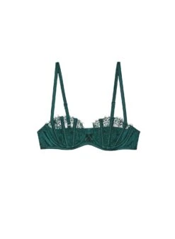 Fleur Du Mal Frankie Lace Boned Balconette -Luxury Bra Store frankie bra flat