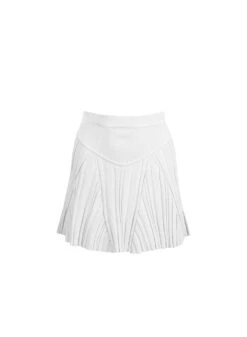 Fleur Du Mal Rib Flared Skirt 11 Fleur Du Mal Rib Flared Skirt -Luxury Bra Store ivory skirt flat