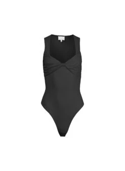 Fleur Du Mal Sleek Jersey Knot Bodysuit -Luxury Bra Store jersey bodysuit flat
