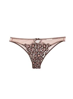 Fleur Du Mal Leopard Embroidery Cheeky -Luxury Bra Store leopard cheeky flat
