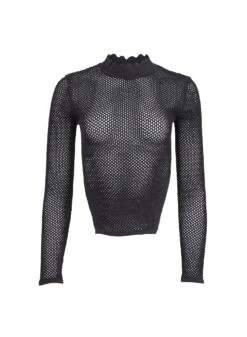 Fleur Du Mal Scalloped Pointelle Knit Top -Luxury Bra Store scallopedknitflat