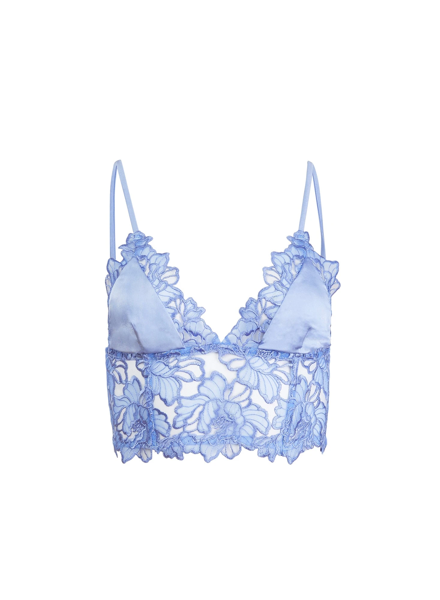 Fleur Du Mal Whitney Embroidery Longline Triangle Bra 5 Fleur Du Mal Whitney Embroidery Longline Triangle Bra - Image 3